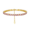 Women's S925 Sterling Silver Geometric Electroplated Tennis Bracelet