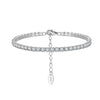 Women's S925 Sterling Silver Geometric Electroplated Tennis Bracelet