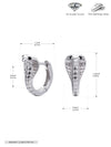 Women's S925 Sterling Silver Geometric Fashion Earrings With Electroplating Design