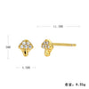 Women's S925 Sterling Silver Geometric Fashion Earrings With Electroplating Design