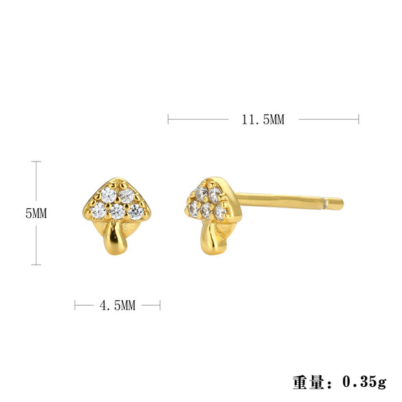Women's S925 Sterling Silver Geometric Fashion Earrings With Electroplating Design