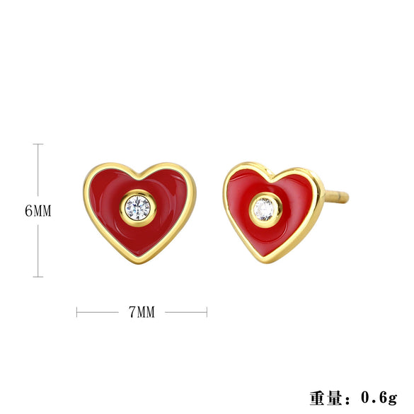 Women's S925 Sterling Silver Geometric Fashion Earrings With Electroplating Design