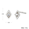 Women's S925 Sterling Silver Geometric Fashion Earrings With Electroplating Design