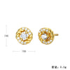 Women's S925 Sterling Silver Geometric Fashion Earrings With Electroplating Design