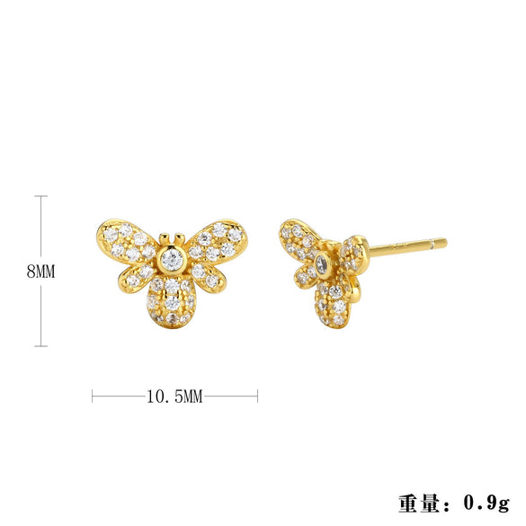 Women's S925 Sterling Silver Geometric Fashion Earrings With Electroplating Design