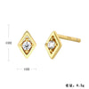 Women's S925 Sterling Silver Geometric Fashion Earrings With Electroplating Design