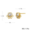 Women's S925 Sterling Silver Geometric Fashion Earrings With Electroplating Design