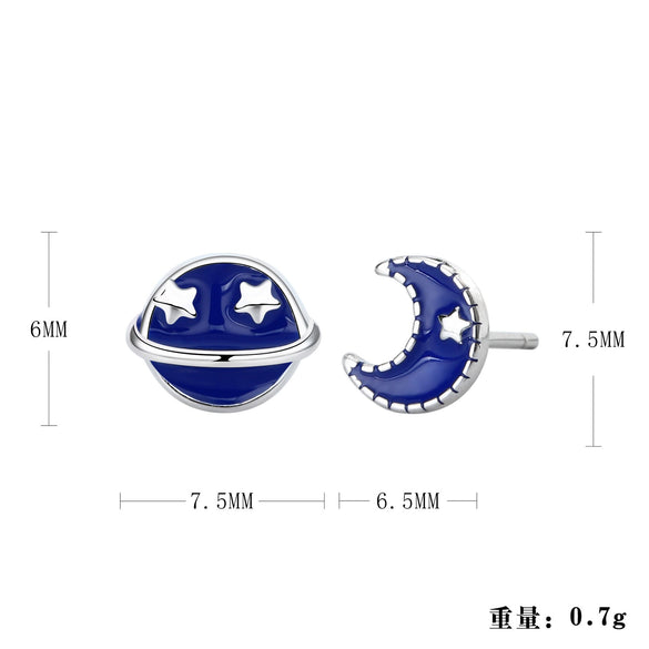 Women's S925 Sterling Silver Geometric Fashion Earrings With Electroplating Design