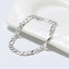 Women's S925 Sterling Silver Geometric Figaro Chain Bracelet With Electroplating