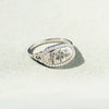 Women's S925 Sterling Silver Geometric Flower Glue Oil Zircon Ring Electroplated