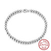 Women's S925 Sterling Silver Geometric Hollow Bead Bracelet Simple Electroplated Jewelry Wholesale