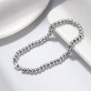 Women's S925 Sterling Silver Geometric Hollow Bead Bracelet Simple Electroplated Jewelry Wholesale