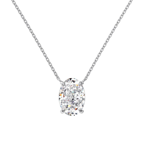 Women's S925 Sterling Silver Geometric Ice Flower Cut Zircon Jewelry Set Ring Necklace Earrings With Electroplating