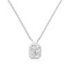 Women's S925 Sterling Silver Geometric Ice Flower Cut Zircon Jewelry Set Ring Necklace Earrings With Electroplating