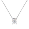 Women's S925 Sterling Silver Geometric Ice Flower Cut Zircon Jewelry Set Ring Necklace Earrings With Electroplating