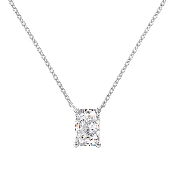 Women's S925 Sterling Silver Geometric Ice Flower Cut Zircon Jewelry Set Ring Necklace Earrings With Electroplating