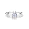 Women's S925 Sterling Silver Geometric Joker Style Zircon Ring With Electroplating