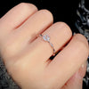 Women's S925 Sterling Silver Geometric Joker Style Zircon Ring With Electroplating
