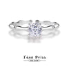 Women's S925 Sterling Silver Geometric Joker Style Zircon Ring With Electroplating