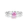 Women's S925 Sterling Silver Geometric Joker Style Zircon Ring With Electroplating