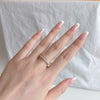Women's S925 Sterling Silver Geometric Light Luxury Electroplated Ring