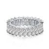 Women's S925 Sterling Silver Geometric Light Luxury Electroplated Ring
