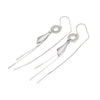 Women's S925 Sterling Silver Geometric Long Tassel Earrings With Smooth Minimalist Design And Elegant Statement Style