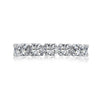 Women's S925 Sterling Silver Geometric Love Flower Zircon Ring Electroplated