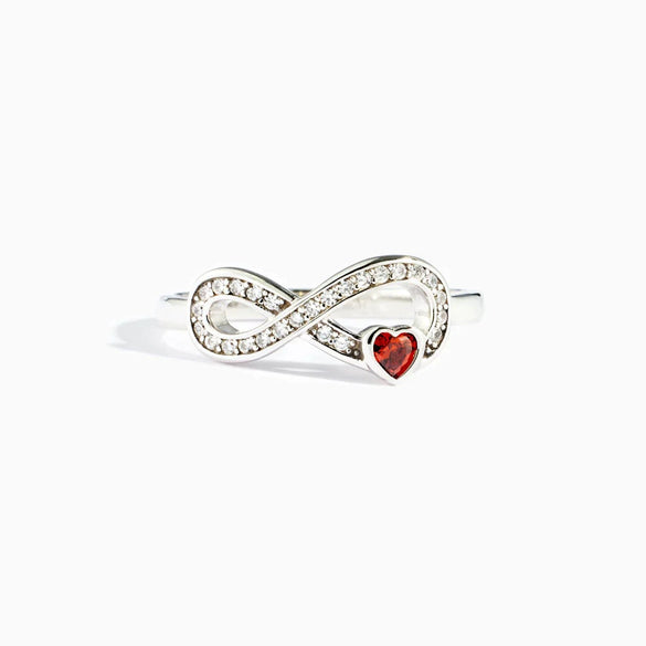 Women's S925 Sterling Silver Geometric Love Ring With Electroplating