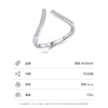 Women's S925 Sterling Silver Geometric Microinlaid Ring