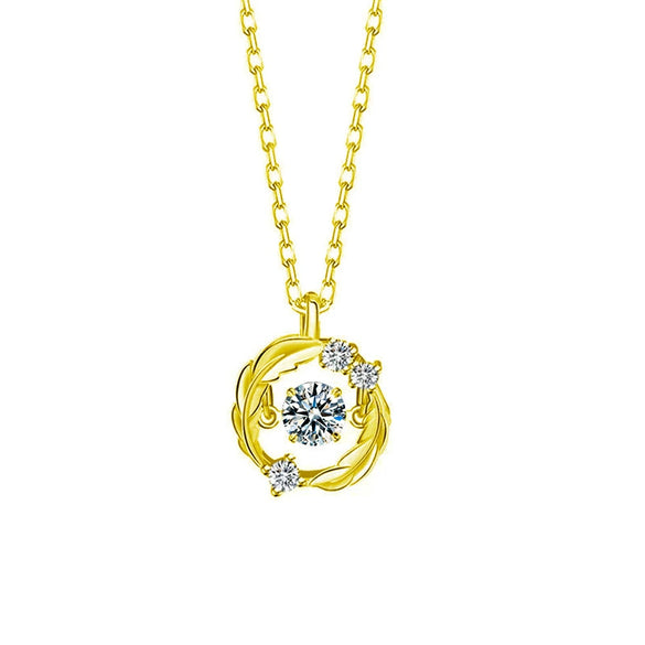 Women's S925 Sterling Silver Geometric Moissanite Pendant Cross Chain Necklace Set With Diamonds