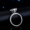 Women's S925 Sterling Silver Geometric Moissanite Ring Fourclaw Design