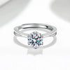 Women's S925 Sterling Silver Geometric Open Ring With Electroplated Finish Simple Fashion Adjustable Ring