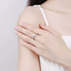 Women's S925 Sterling Silver Geometric Open Ring With Electroplated Finish Simple Fashion Adjustable Ring