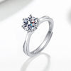 Women's S925 Sterling Silver Geometric Open Ring With Electroplated Finish Simple Fashion Adjustable Ring