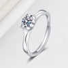 Women's S925 Sterling Silver Geometric Open Ring With Electroplated Simple Modern Wedding Band Style