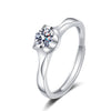 Women's S925 Sterling Silver Geometric Open Ring With Electroplated Simple Modern Wedding Band Style