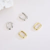 Women’s S925 Sterling Silver Geometric Oval Earrings With Electroplated Finish Simple Fashion Jewelry