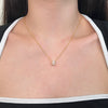 Women's S925 Sterling Silver Geometric Oval Ice Flower Cut Zircon Pendant Electroplated Necklace