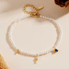 Women's S925 Sterling Silver Geometric Pearl Bracelet With Diamond Treatment