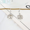 Women's S925 Sterling Silver Geometric Pearl Earrings Elegant Electroplated Fashion Jewelry