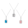 Women's S925 Sterling Silver Geometric Perfume Bottle Pendant Necklace With Full Diamond Inlay Electroplated Little Fresh Light Luxury Jewelry Gift
