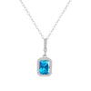 Women's S925 Sterling Silver Geometric Perfume Bottle Pendant Necklace With Full Diamond Inlay Electroplated Little Fresh Light Luxury Jewelry Gift