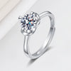 Women's S925 Sterling Silver Geometric Petal Open Ring Adjustable Simple Fashion Electroplated Ring