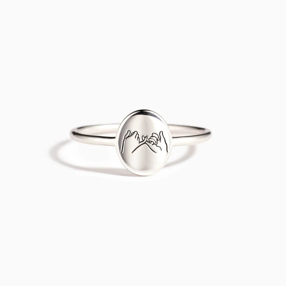 Women's S925 Sterling Silver Geometric Ring With Electroplating