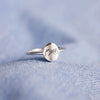 Women's S925 Sterling Silver Geometric Ring With Electroplating