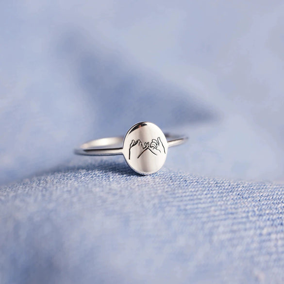 Women's S925 Sterling Silver Geometric Ring With Electroplating