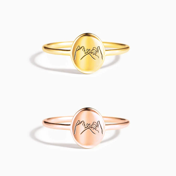 Women's S925 Sterling Silver Geometric Ring With Electroplating