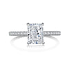 Women's S925 Sterling Silver Geometric Ring With Ice Flower Cut 8A Zircon And Electroplating Treatment