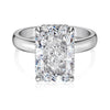 Women's S925 Sterling Silver Geometric Ring With Ice Flower Cut Zircon And Electroplating